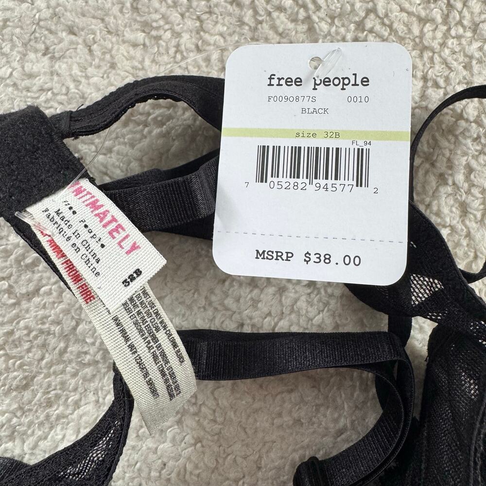 Free People Lace Triangle Bra in Black - Picture 6 of 6